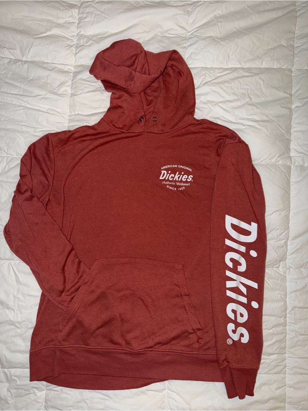 Dickies Women’s Thin Dark Pink Hoodie with Sleeve Logo 1X